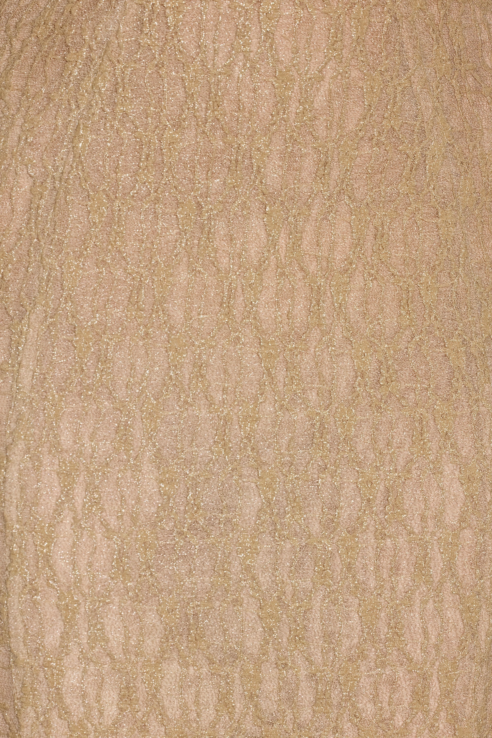 Metallic Lace Godet Gown in Gold