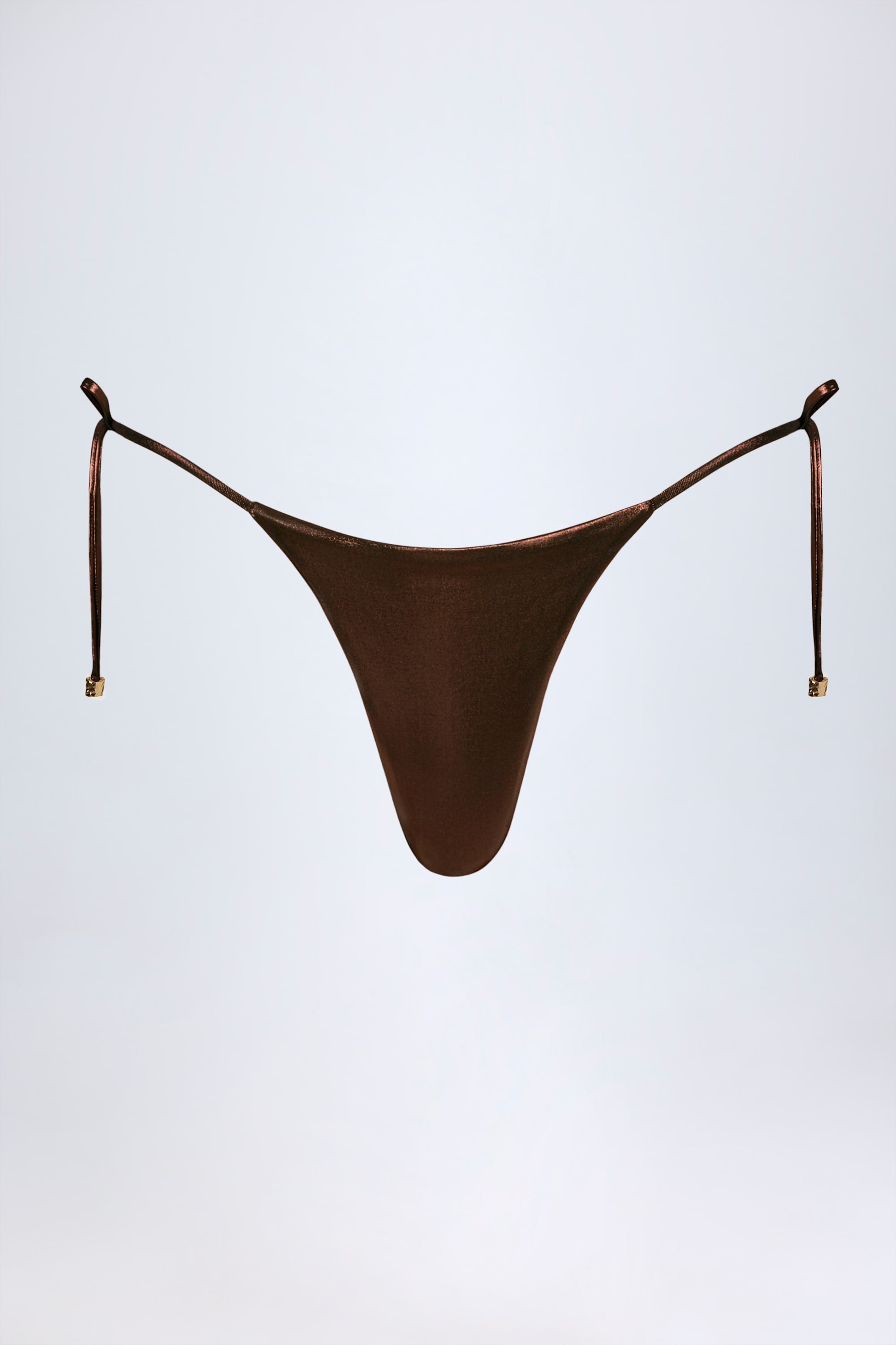 Thong Bikini Bottoms in Bronze Gold
